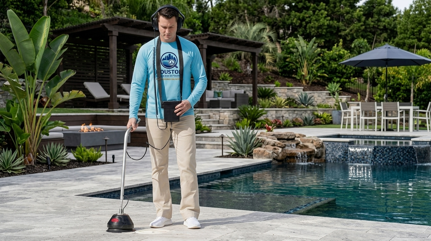 man doing a leak detection